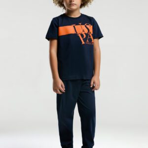 US2016 US POLO ASSN طقم بيجاما قطن قطعتين للاولاد لون كحلي