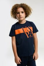 ⁦US2016 US POLO ASSN طقم بيجاما قطن قطعتين للاولاد لون كحلي⁩ - الصورة ⁦4⁩