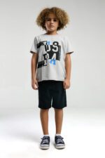 US2052 US POLO ASSNطقم شورت للاولاد قطعتين قطن