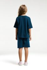 ⁦US2080 US POLO ASSN طقم شورت قطعتين للفتيات لون كحلي قطن⁩ - الصورة ⁦4⁩