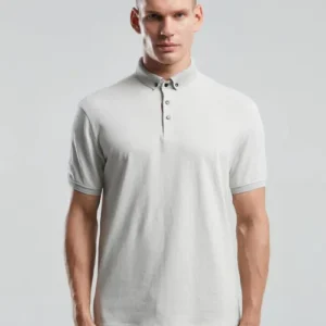 BMY0044 BENMANAJ بلوز لون بيج قطن مع قبة  للشباب