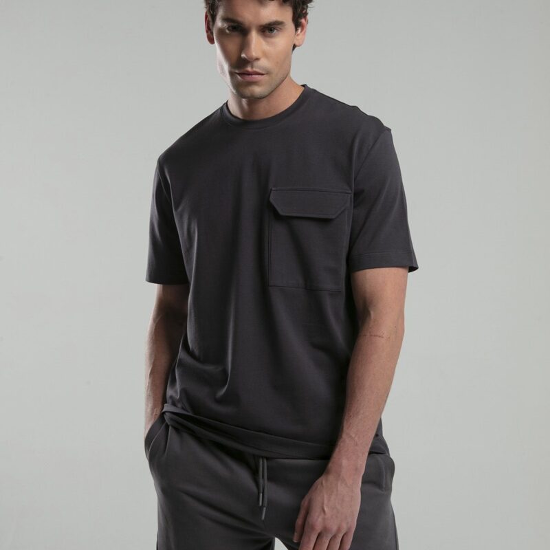 BMY0006 BENMANAJ بلوز قطن للشباب لون رمادي