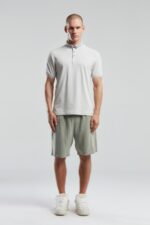 ⁦BMY0044 BENMANAJ بلوز لون بيج قطن مع قبة  للشباب⁩ - الصورة ⁦6⁩