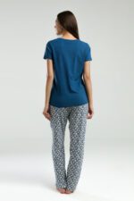 ⁦AR3212-S طقم بيجاما للنساء قطعتين قطن⁩ - الصورة ⁦3⁩