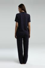 ⁦AR3226-S طقم بيجاما للنساء قطعتين لون كحلي⁩ - الصورة ⁦2⁩