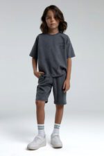 RP3568 طقم شورت للاولاد قطن ثلاثة خيط