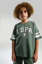 ⁦US2022 US POLO ASSN تريننج قطن ثلاثة خيط للاولاد لون اخضر⁩ - الصورة ⁦5⁩