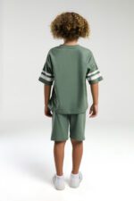 ⁦US2022 US POLO ASSN تريننج قطن ثلاثة خيط للاولاد لون اخضر⁩ - الصورة ⁦2⁩