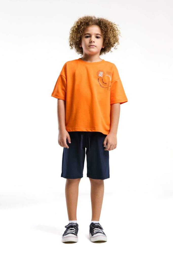US2053 US POLO ASSN طقم شورت للاولاد قطن ثلاثة خيط