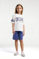 ⁦US2070 US POLO ASSNطقم للفتيات برمودا قطن⁩ - الصورة ⁦2⁩