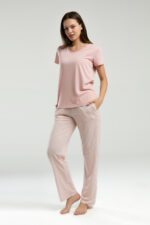 ⁦PC9011-S Pierre Cardin طقم بيجاما قطن قطعتين للنساء⁩ - الصورة ⁦5⁩