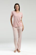 ⁦PC9011-S Pierre Cardin طقم بيجاما قطن قطعتين للنساء⁩ - الصورة ⁦4⁩