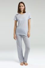 ⁦PC8978-S Pierre Cardin طقم بيجاما قطعتين قطن للنساء⁩ - الصورة ⁦3⁩