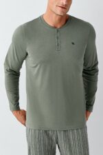 ⁦AR3013 طقم بيجاما قطن بأكمام خريفي للرجال⁩ - الصورة ⁦3⁩