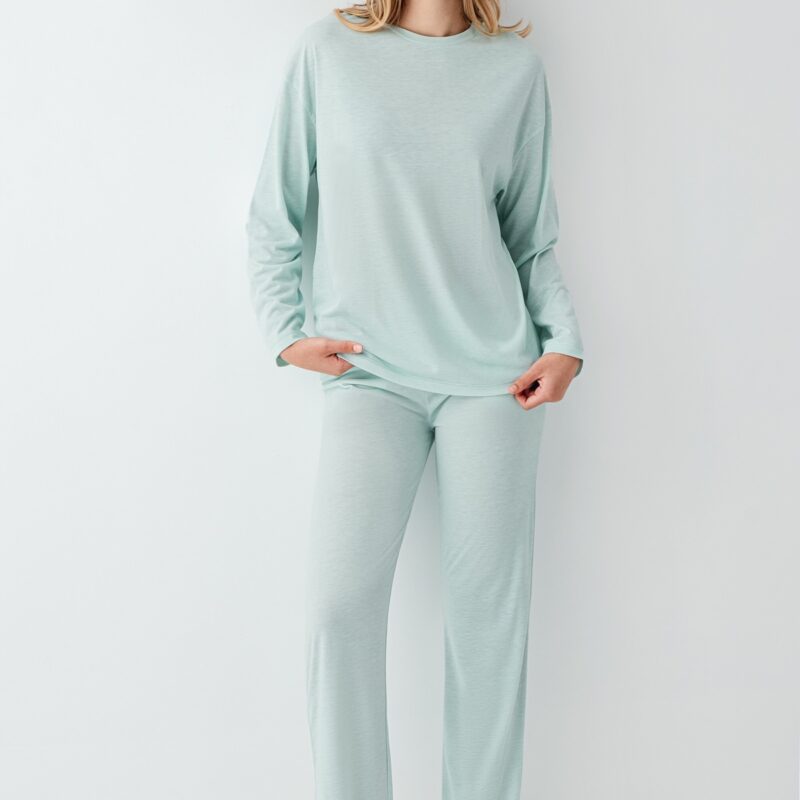 AR3407-S طقم بيجاما قطن لون فستقي