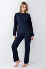 AR3407-S طقم بيجاما قطن لون كحلي