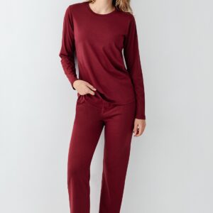 AR3446-S طقم بيجاما قطن لون احمر