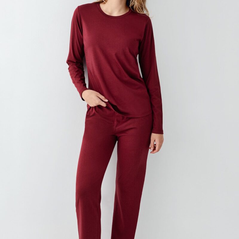 AR3446-S طقم بيجاما قطن لون احمر