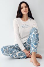 ⁦PC9074-S PIERRE CARDIN طقم بيجاما قطن للنساء⁩ - الصورة ⁦5⁩