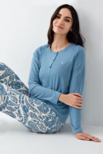 ⁦PC9075-S PIERRE CARDIN طقم بيجاما قطن للنساء⁩ - الصورة ⁦5⁩