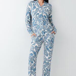 PC9076-S PIERRE CARDIN طقم بيجاما بأزرار قطن