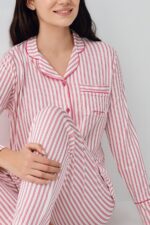 ⁦PC9113-S PIERRE CARDIN طقم بيجاما بأزرار قطن⁩ - الصورة ⁦3⁩