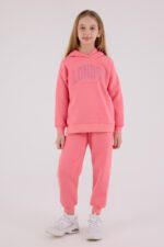 ⁦RP3691 طقم شتوي دافئ للفتيات مبطن لون زهري⁩ - الصورة ⁦5⁩