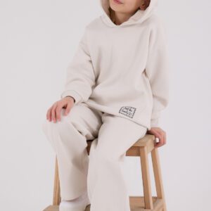 RP3692 طقم شتوي دافئ للفتيات مبطن لون كريمي