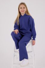 ⁦RP3692 طقم شتوي دافئ للفتيات مبطن لون نيلي⁩ - الصورة ⁦6⁩