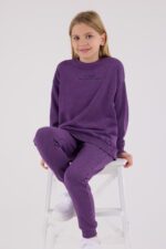 RP3693 تريننج للفتيات لون بنفسجي قطن ثلاث خيوط خريفي