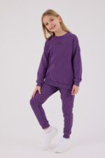 ⁦RP3693 تريننج للفتيات لون بنفسجي قطن ثلاث خيوط خريفي⁩ - الصورة ⁦6⁩