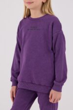 ⁦RP3693 تريننج للفتيات لون بنفسجي قطن ثلاث خيوط خريفي⁩ - الصورة ⁦3⁩