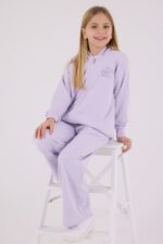 ⁦RP3698 طقم شتوي دافئ للبنات مبطن لون ليلكي⁩ - الصورة ⁦5⁩