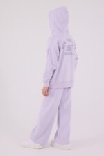 ⁦RP3698 طقم شتوي دافئ للبنات مبطن لون ليلكي⁩ - الصورة ⁦2⁩