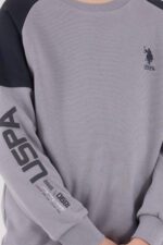 ⁦US2221 US POLO ASSN طقم للاولادقطن ثلاثة خيط لون رمادي⁩ - الصورة ⁦6⁩