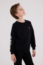 ⁦US2221 US POLO ASSN طقم للاولادقطن ثلاثة خيط لون اسود⁩ - الصورة ⁦2⁩