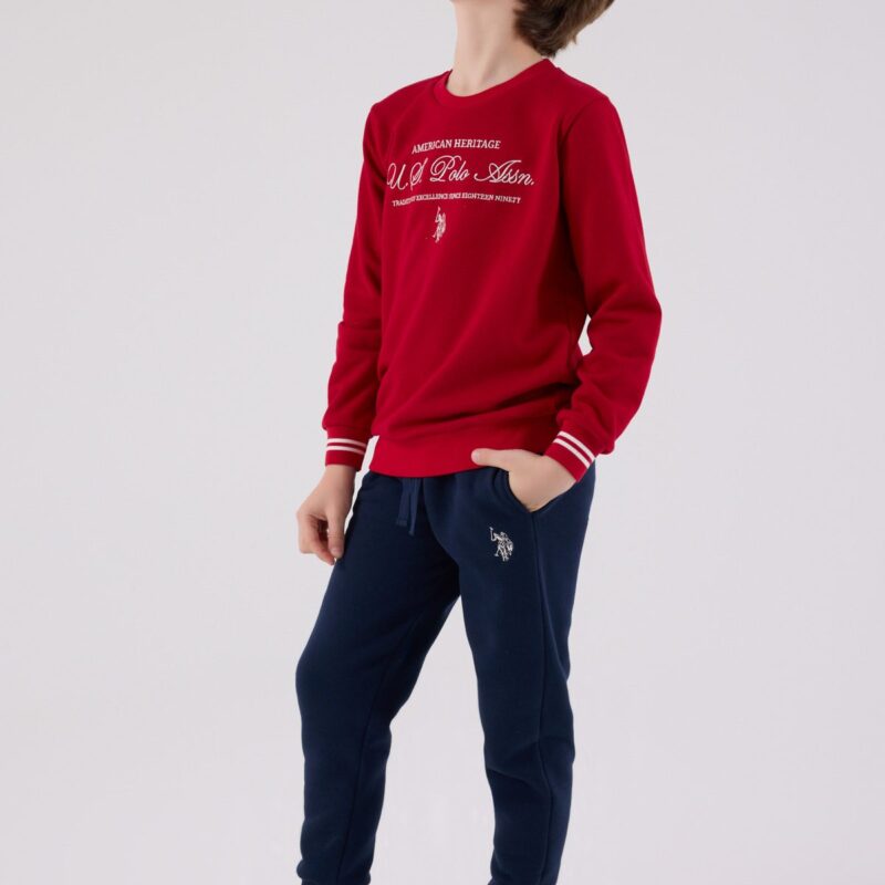 US2225US POLO ASSN طقم للاولاد قطن مبطن ودافئ