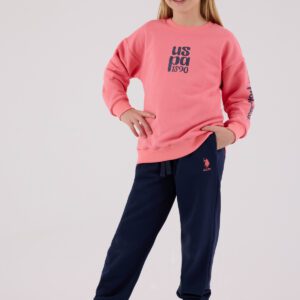 US2308 US POLO ASSN طقم للفتيات قطن ثلاثة خيط