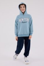 ⁦RP3650 طقم شتوي دافئ للاولاد مبطن لون ازرق⁩ - الصورة ⁦4⁩