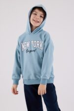 ⁦RP3650 طقم شتوي دافئ للاولاد مبطن لون ازرق⁩ - الصورة ⁦2⁩