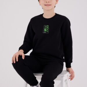 RP3652 طقم شتوي دافئ للاولاد مبطن لون اسود