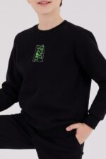 ⁦RP3652 طقم شتوي دافئ للاولاد مبطن لون اسود⁩ - الصورة ⁦3⁩