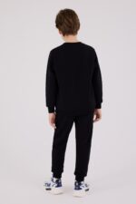 ⁦RP3652 طقم شتوي دافئ للاولاد مبطن لون اسود⁩ - الصورة ⁦4⁩