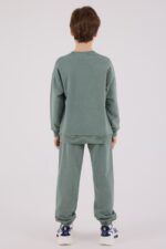 ⁦RP3656 تريننج للاولاد لون اخضر قطن ثلاث خيوط⁩ - الصورة ⁦4⁩