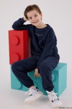 RP3656 تريننج للاولاد لون كحلي قطن ثلاث خيوط