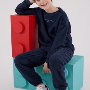 RP3656 تريننج للاولاد لون كحلي قطن ثلاث خيوط