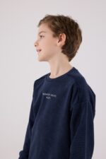 ⁦RP3656 تريننج للاولاد لون كحلي قطن ثلاث خيوط⁩ - الصورة ⁦3⁩