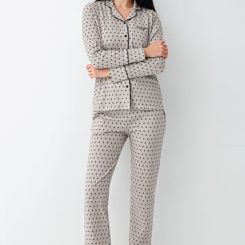 PC9103-S PIERRE CARDIN طقم بيجاما بأزرار انيق