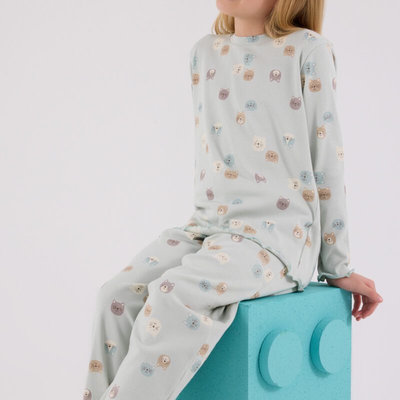 RP3701-2 طقم بيجاما للفتيات قطن خريفي