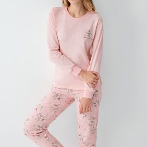 RP3703-S طقم بيجاما قطن لون زهري